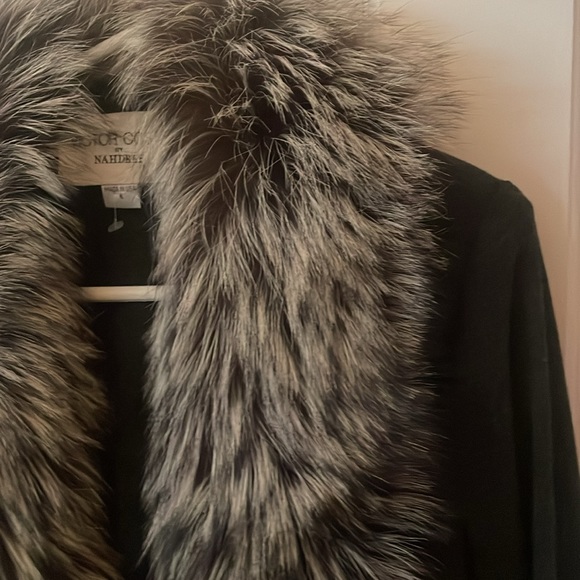 Victor Costa by Nahdree fur sweater jacket. - Picture 2 of 6